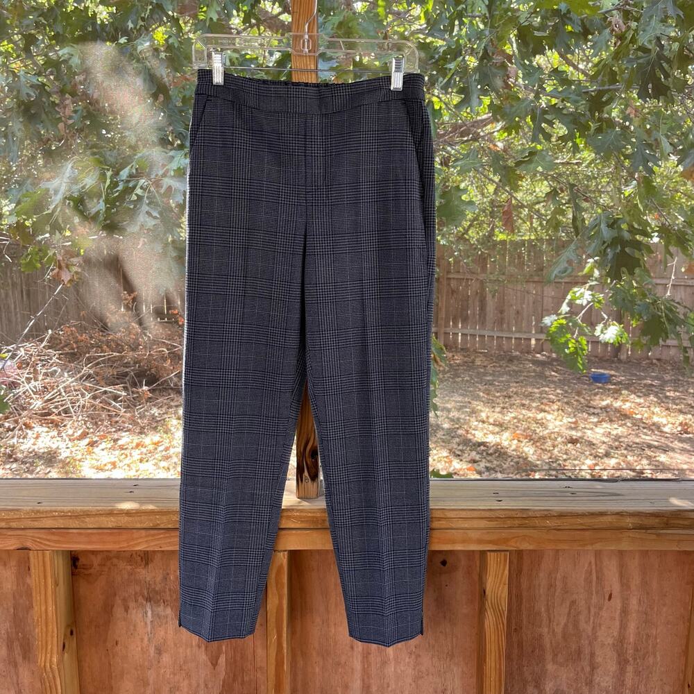 Banana Republic Factory Women's High Rise Hayden Pant Navy Plaid Size 2. NEW!